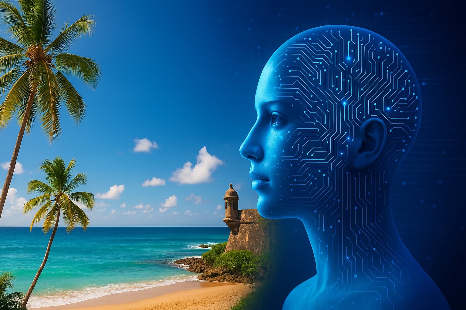 Puerto Rico y el Caribe Están Listos para la IA: Por Qué Es Hora de Adoptarla — Portada del blog de IslaIntel sobre inteligencia artificial y automatización